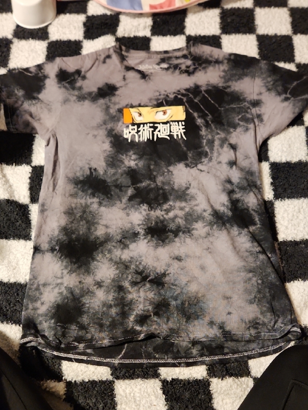 Cotton Graphic Anime Tee - Black & Orange - Picture 3 of 3